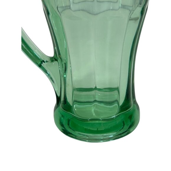 Libbey COKE Float Glass Coca Cola USA 14oz Logo 6.25” Vtg Green Glazed Handled - Picture 6 of 13